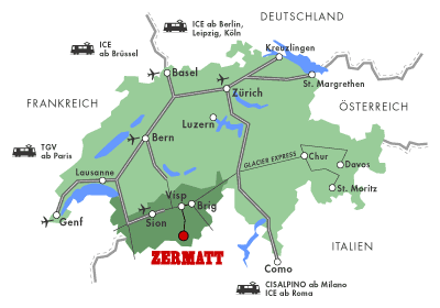 Anreise nach Zermatt